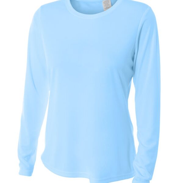 Sublimatible Ladies' Long Sleeve Cooling Performance Crew Shirt Thumbnail