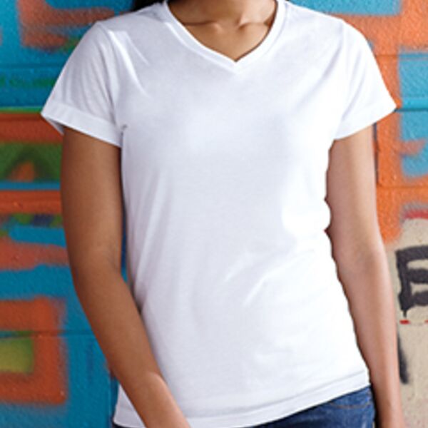 Ladies' Soft Feel Dri-Fit V-Neck T-Shirt Thumbnail