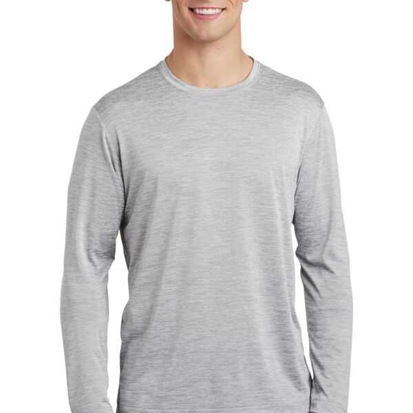 Sublimatable PosiCharge Long Sleeve Electric Heather Tee Thumbnail