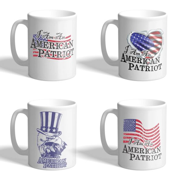 Set of 4 - I Am An American Patriot 11oz Coffee Mugs Thumbnail