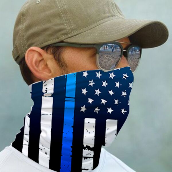 Blue Line Flag- Neck Gaiter-Face Mask Thumbnail