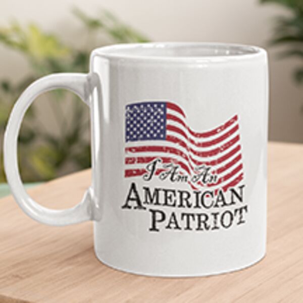 I Am An American Patriot -American Flag - 11oz Coffee Mug Thumbnail