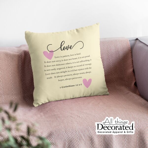 Love Is Patient 1 Cor. 13 Farmhouse Pillow Cover Thumbnail