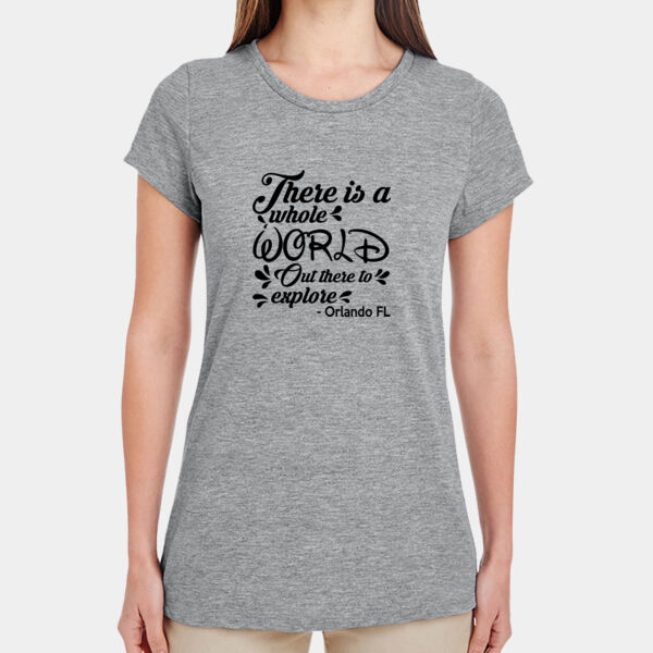 Disney Whole World to Explore Womens Soft T-Shirt Thumbnail