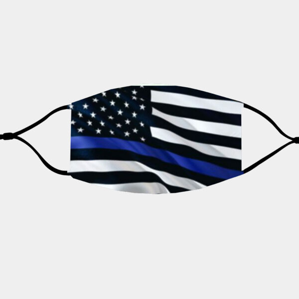 Blue Line Face Mask - Adjustable Thumbnail