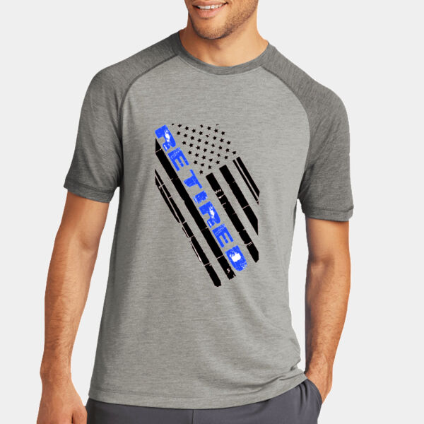 Mens Retired Blue Line with a Distressed USA Flag Thumbnail