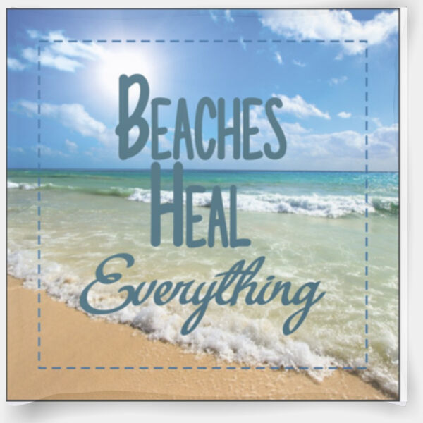Beaches Heal Everything Soft Printed Pillow 2 Sided Thumbnail
