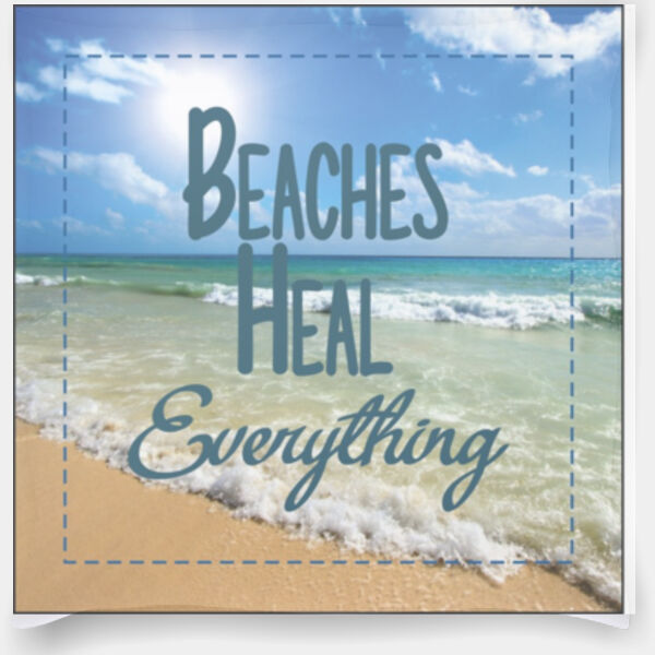 Beaches Heal Everything Soft Printed Pillow 1 Side Thumbnail