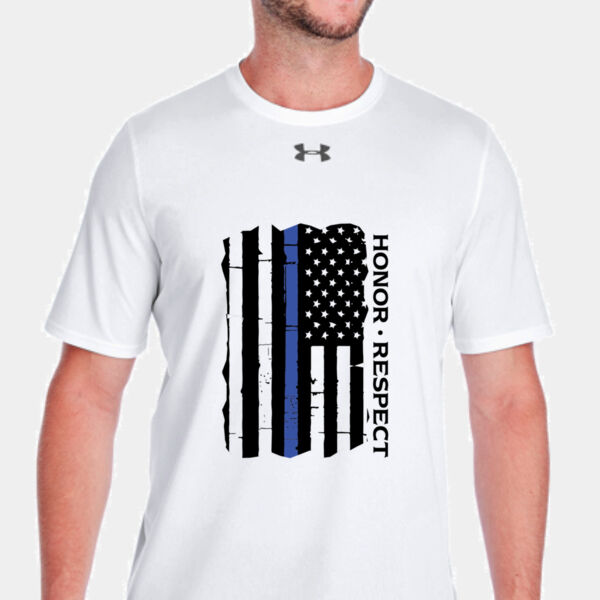 Mens Honor Respect Blue Line Flag Thumbnail