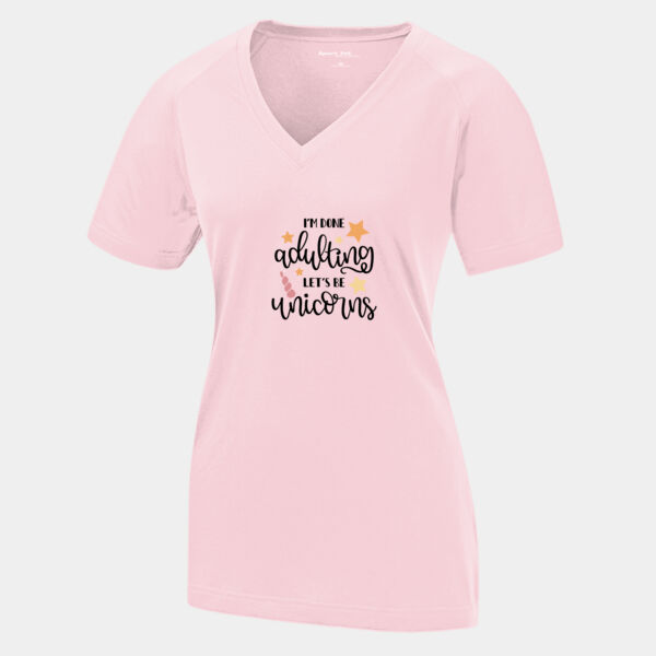 Women's I'm Done Adulting Let's Be Unicorns Soft T-Shirt Thumbnail