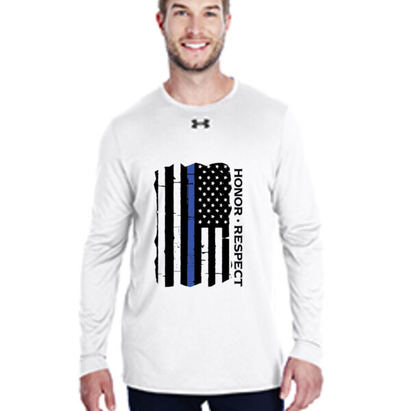 Mens Honor Respect Blue Line Flag Thumbnail