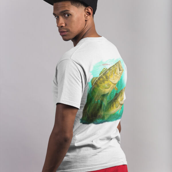 Mens Bass Fishing Soft Tri-Blend Tshirt Thumbnail