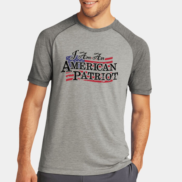 I Am An American Patriot - Patriotic  American Flag on Men's Soft Dry-Fit Shirt for Dad | Birthdays Thumbnail