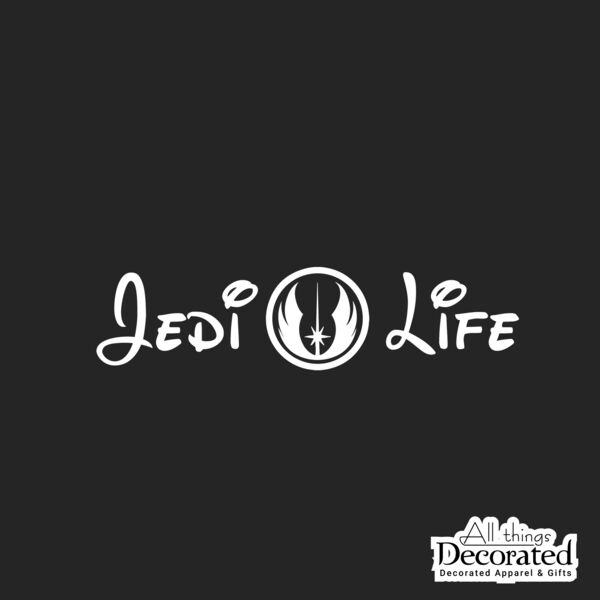 Jedi - DISNEY Jedi LIFE CAR LAPTOP DECAL | 7 IMAGE CHOICES | 4 COLORS | 4 SIZES Thumbnail