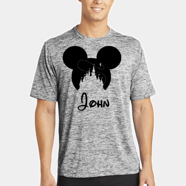 Mens Disney Family Dri-Fit Shirts with Mickey or Minnie Castle Image Thumbnail