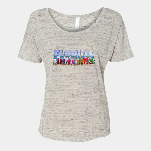 Florida Beaches Ladies Soft and Comfy Slouchy T-Shirt Thumbnail