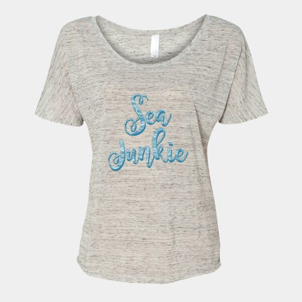 Sea Junkie Design on Ladies' Slouchy T-Shirt Thumbnail