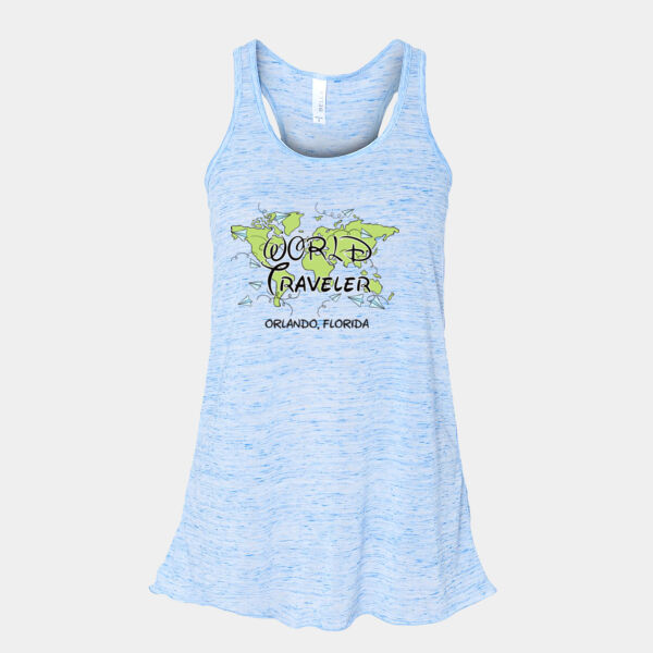 Disney World Traveler Ladies' Flowy Racerback Tank Thumbnail