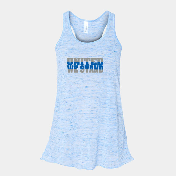 United We Stand Design on a Women's Soft Flowy Racerback Tank Thumbnail