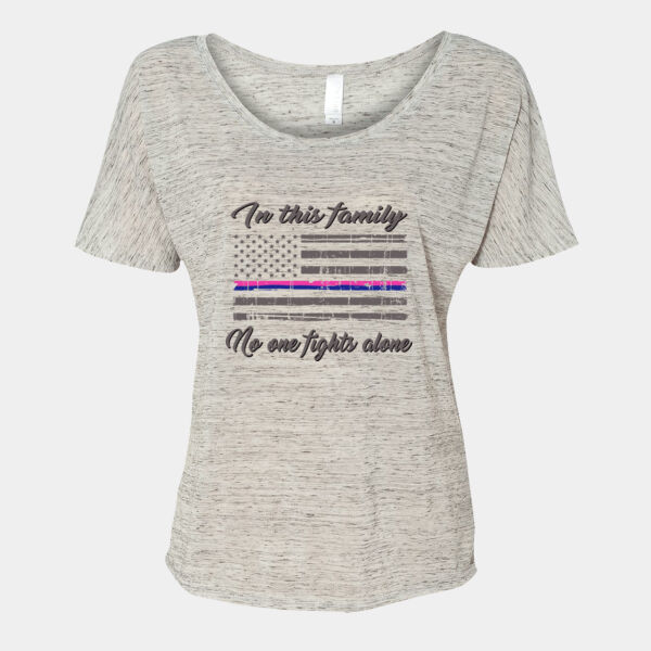 Ladies In This Family Police Cancer Design on Soft-Feel T-Shirt Thumbnail