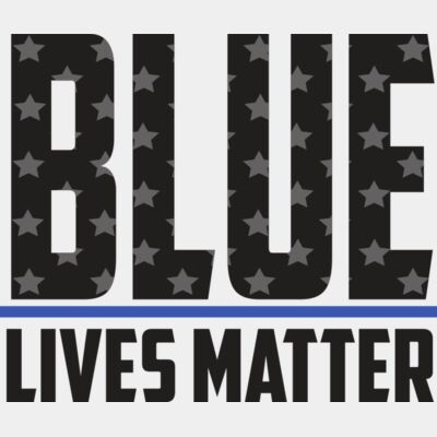 Blue Lives Matter Text with Stars Thumbnail