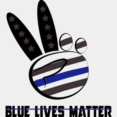 Blue Lives Matter in Peace Symbol Thumbnail