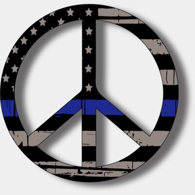 Only Blue Lives Peace symbol Thumbnail
