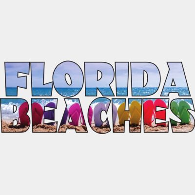 Florida Beaches Graphic with Beach Image in Text Thumbnail