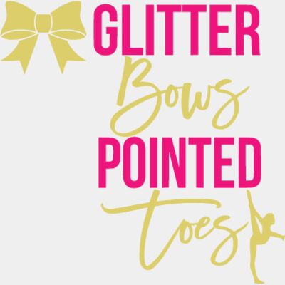 Glitter Bows - Pointed Toes Gymnastics Design Thumbnail