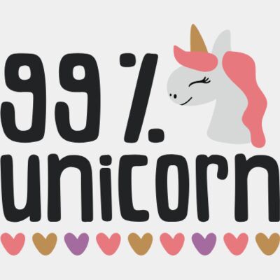 99 Percent Unicorn Design Thumbnail