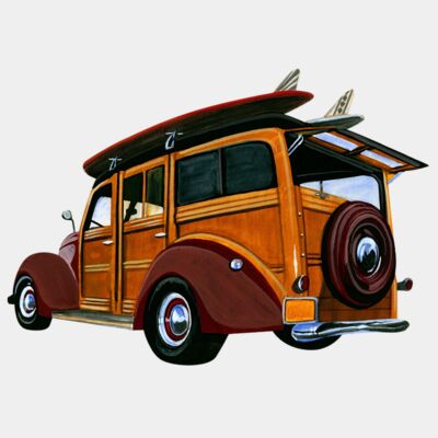 Woody with Surfboards for the Beach Thumbnail