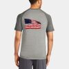 Mens Sublimated PosiCharge Tri Blend Wicking Raglan Tee Thumbnail