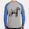 Mens Full Color PosiCharge Long Sleeve Tri Blend Wicking Raglan Tee Thumbnail