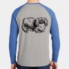 Mens Full Color PosiCharge Long Sleeve Tri Blend Wicking Raglan Tee Thumbnail