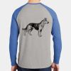 Mens Full Color PosiCharge Long Sleeve Tri Blend Wicking Raglan Tee Thumbnail