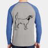 Mens Full Color PosiCharge Long Sleeve Tri Blend Wicking Raglan Tee Thumbnail
