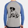 Mens Full Color PosiCharge Long Sleeve Tri Blend Wicking Raglan Tee Thumbnail