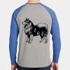 Mens Full Color PosiCharge Long Sleeve Tri Blend Wicking Raglan Tee Thumbnail