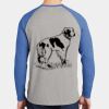 Mens Full Color PosiCharge Long Sleeve Tri Blend Wicking Raglan Tee Thumbnail