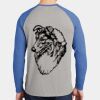 Mens Full Color PosiCharge Long Sleeve Tri Blend Wicking Raglan Tee Thumbnail
