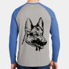 Mens Full Color PosiCharge Long Sleeve Tri Blend Wicking Raglan Tee Thumbnail