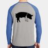 Mens Full Color PosiCharge Long Sleeve Tri Blend Wicking Raglan Tee Thumbnail