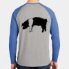 Mens Full Color PosiCharge Long Sleeve Tri Blend Wicking Raglan Tee Thumbnail