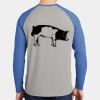 Mens Full Color PosiCharge Long Sleeve Tri Blend Wicking Raglan Tee Thumbnail