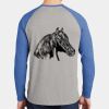 Mens Full Color PosiCharge Long Sleeve Tri Blend Wicking Raglan Tee Thumbnail