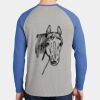 Mens Full Color PosiCharge Long Sleeve Tri Blend Wicking Raglan Tee Thumbnail
