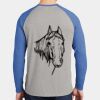 Mens Full Color PosiCharge Long Sleeve Tri Blend Wicking Raglan Tee Thumbnail