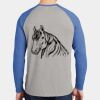 Mens Full Color PosiCharge Long Sleeve Tri Blend Wicking Raglan Tee Thumbnail