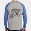Mens Full Color PosiCharge Long Sleeve Tri Blend Wicking Raglan Tee Thumbnail