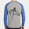 Mens Full Color PosiCharge Long Sleeve Tri Blend Wicking Raglan Tee Thumbnail